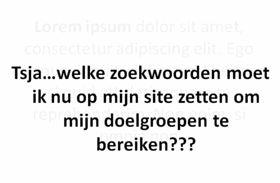 zoekwoorden analyse