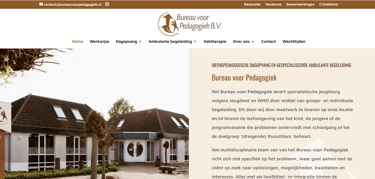 Bureau voor Pedagogiek website Landhorst